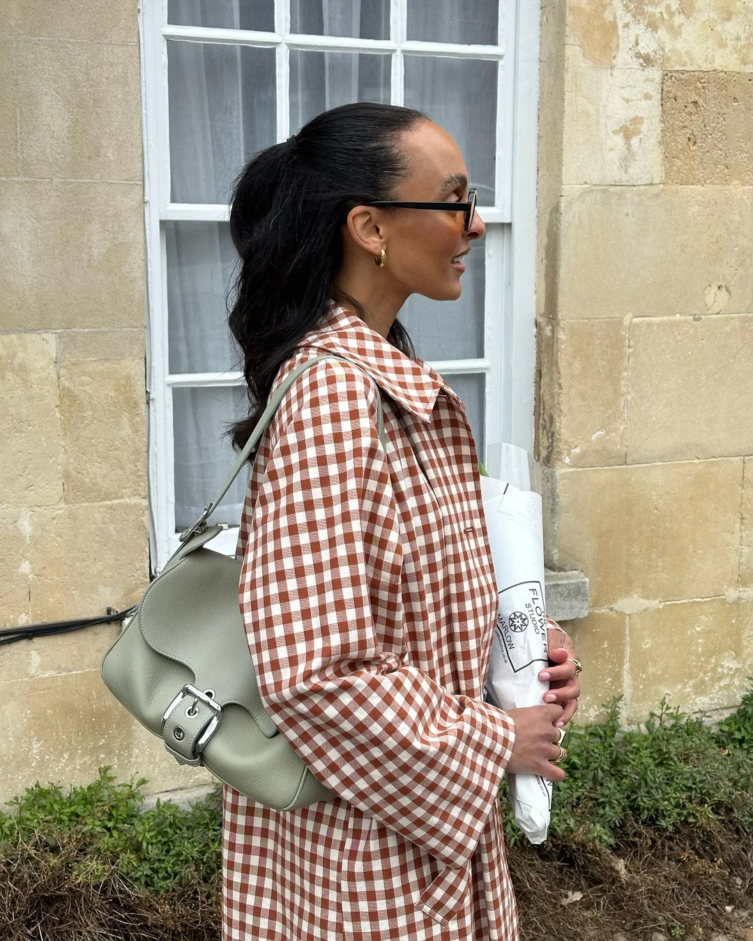 Rosamund Gingham Trench Coat