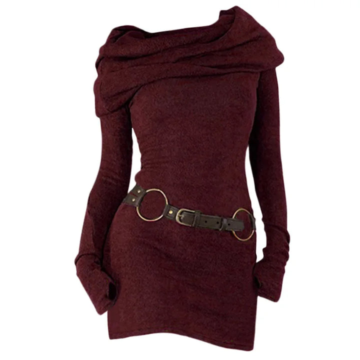 Marigolde Cowl Neck Sweater Dress