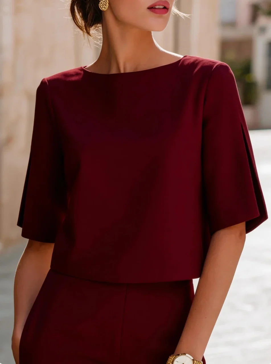 Stella Elegant Bateau Neck Top