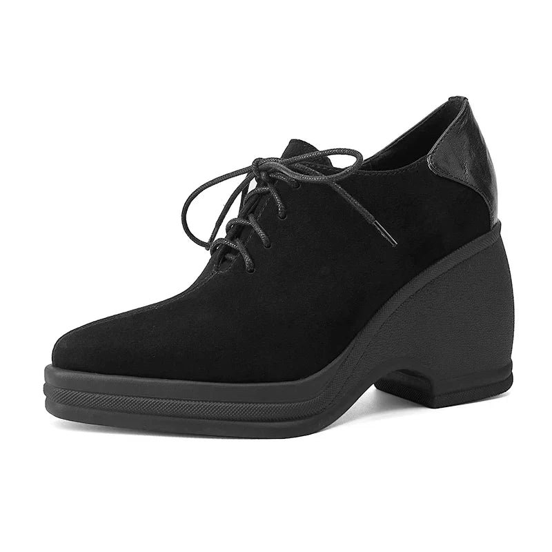 Emeline Lace Up Wedges