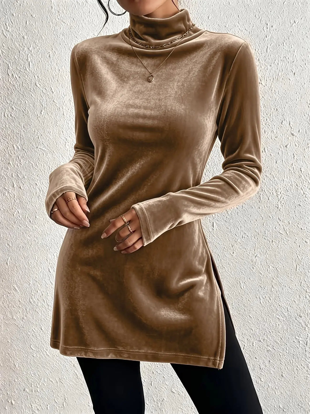 Vienna Mock Turtleneck Top