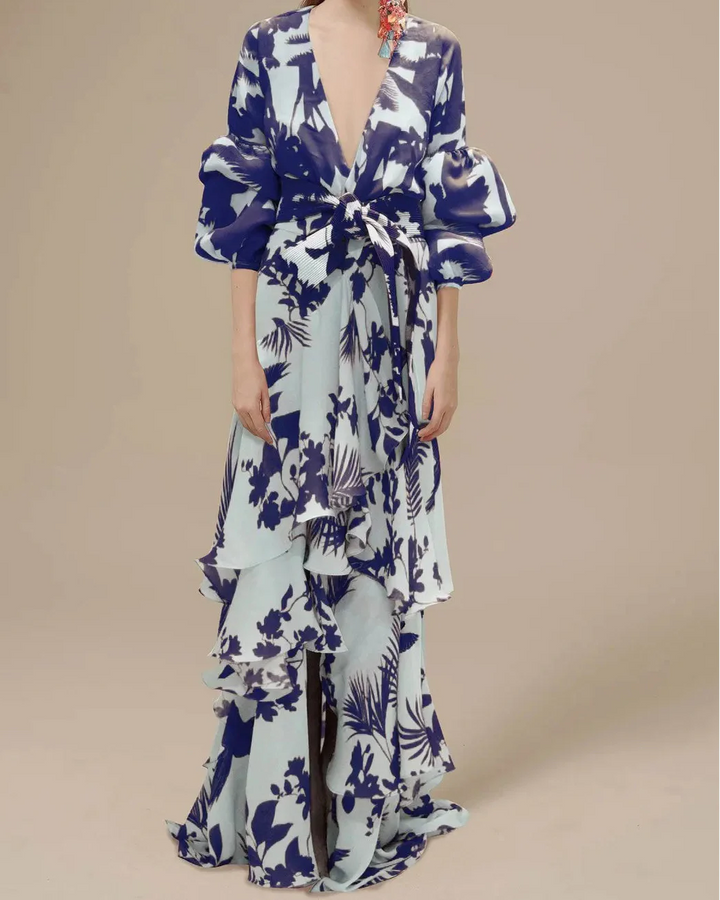 Cordelia Floral Ruffle Maxi Dress
