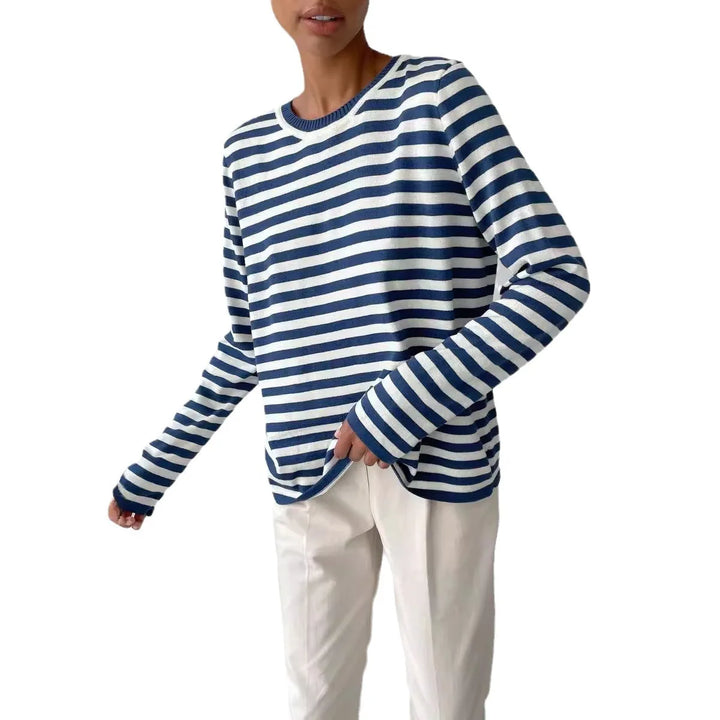 Margot Striped Crew Sweater