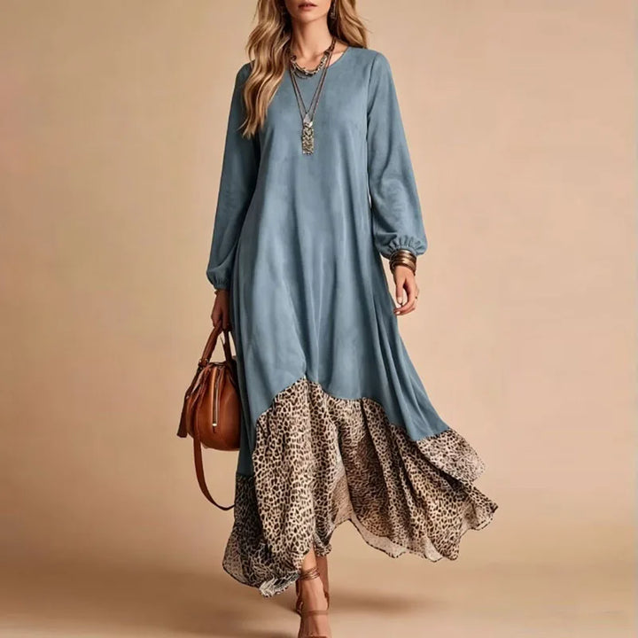 Presley Leopard Hem Maxi Dress