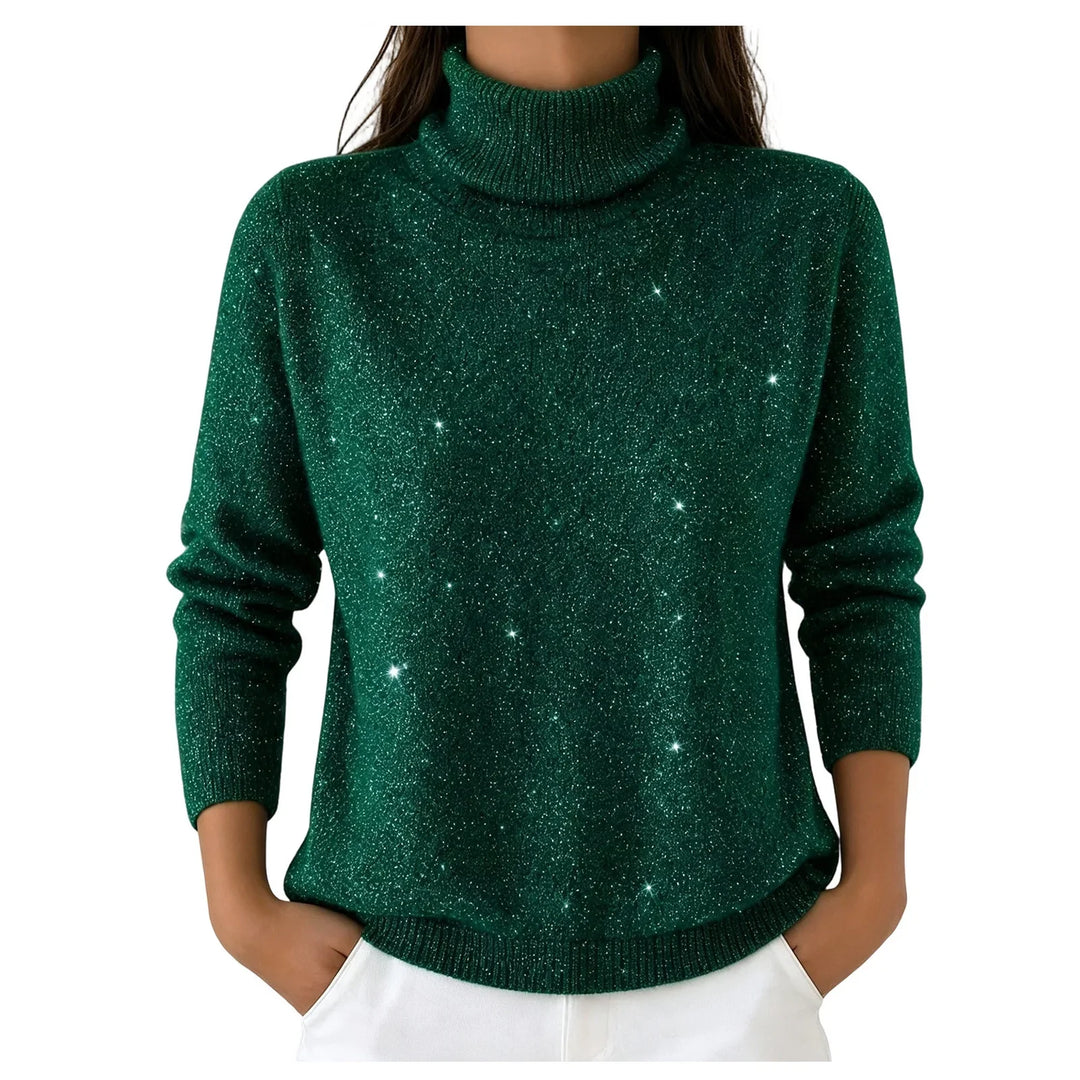 Elodie Turtleneck Shimmer Sweater