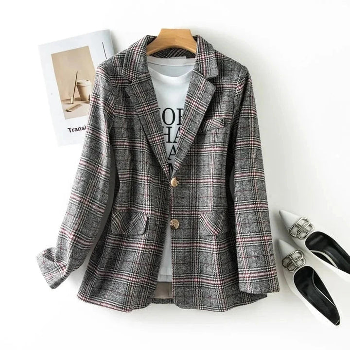 Juliette Plaid Tailored Blazer