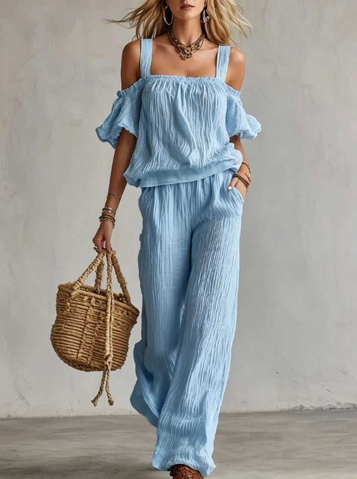 Claire Ruffle Relaxed Trouser Set