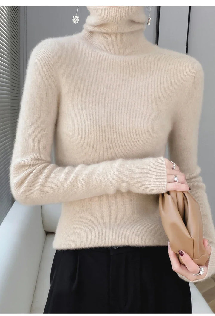Colette Ribbed Turtleneck Sweater
