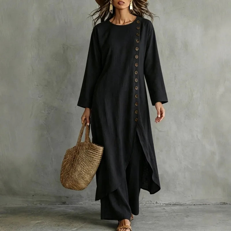 Verity Asymmetric Button Placket Set