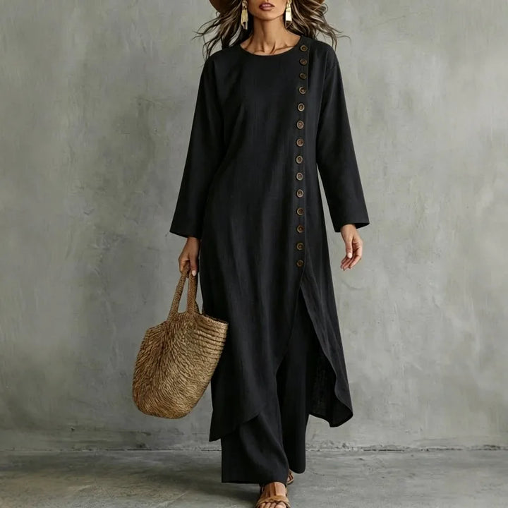 Verity Asymmetric Button Placket Set