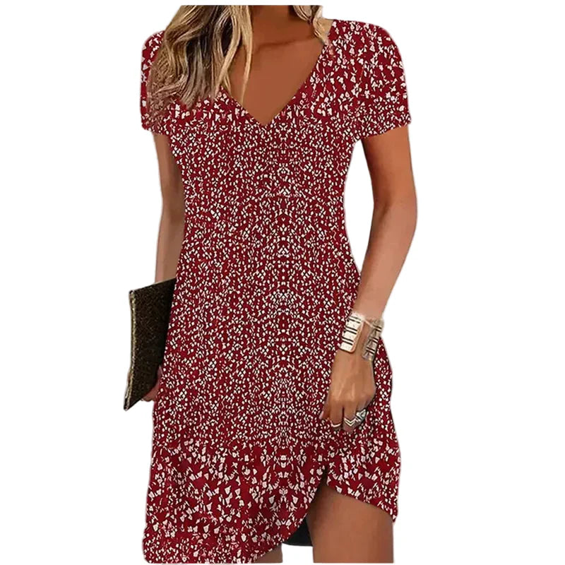 Elariane Floral A Line Mini Dress