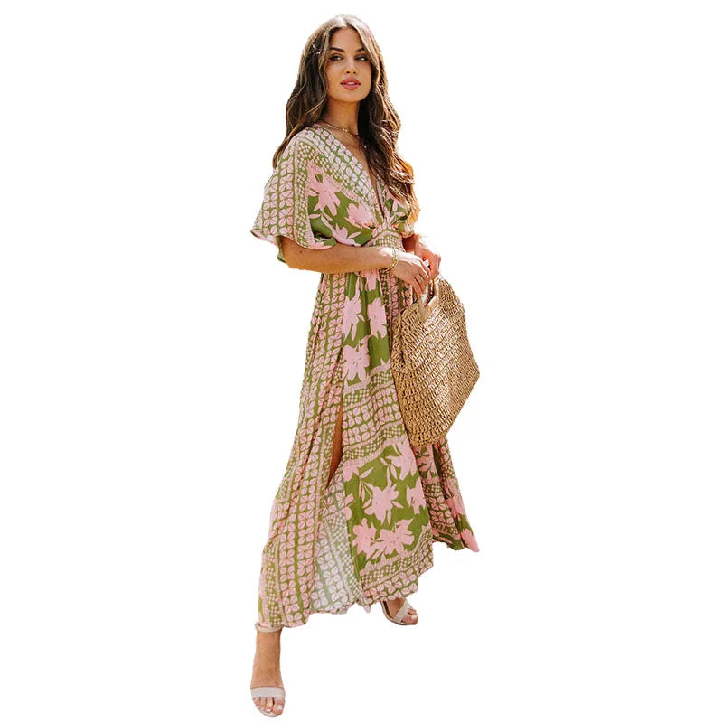Rewona Floral Maxi Wedding Guest Dress