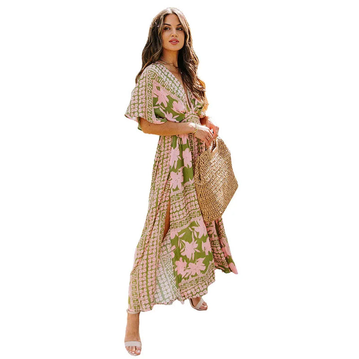 Rewona Floral Maxi Wedding Guest Dress