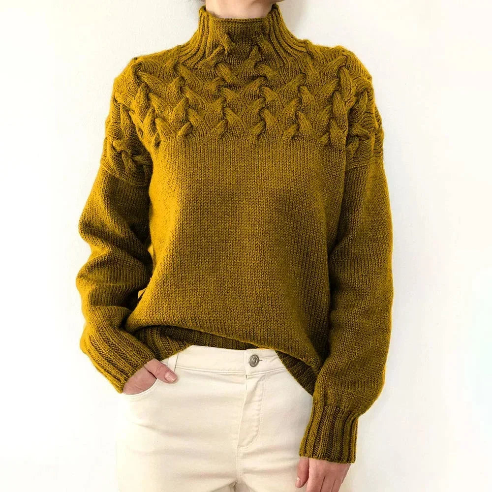 Wilhelmina Cable Knit Turtleneck