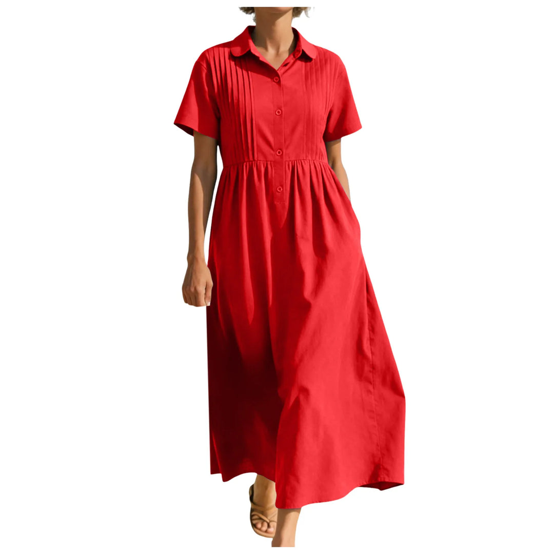 Stella Button Front Midi Dress
