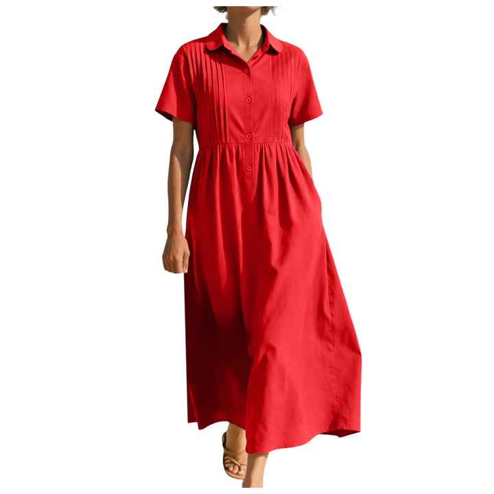 Stella Button Front Midi Dress