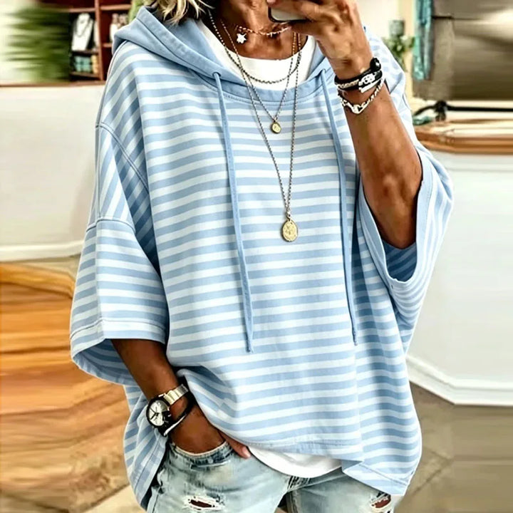 Kynlee Striped Hooded Pullover