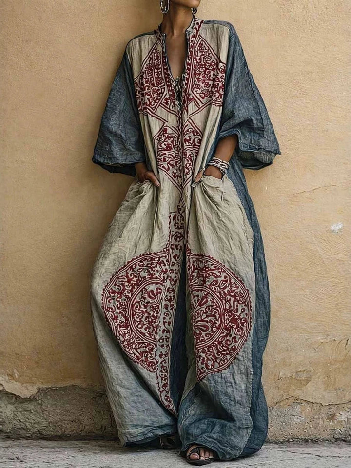 Daphne Bohemian Geometric Print Jumpsuit
