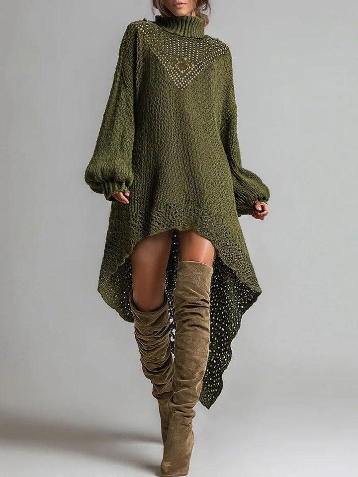 Brenda Openwork Sweater Dress
