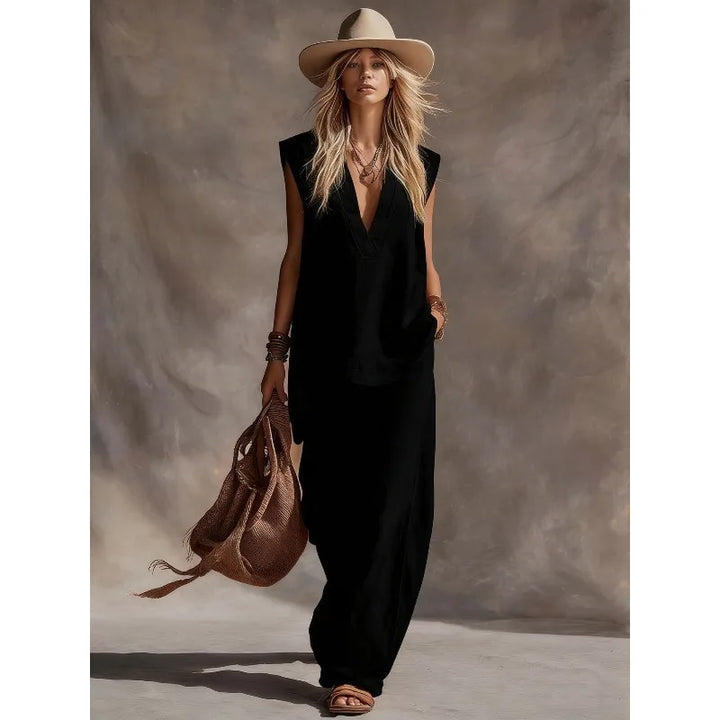 Norvelle V Neck Summer Matching Set