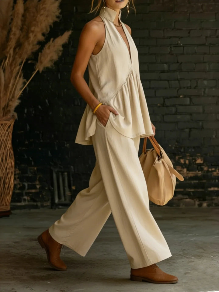 Adelina Sleeveless Wide Leg Set