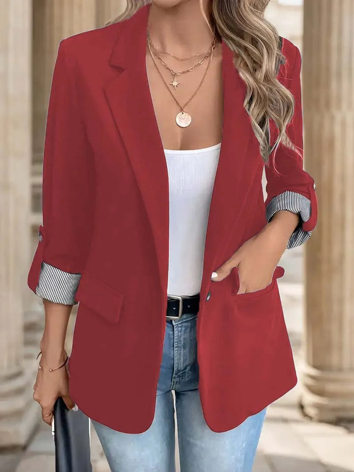 Brigitte Roll Tab Single Breasted Blazer