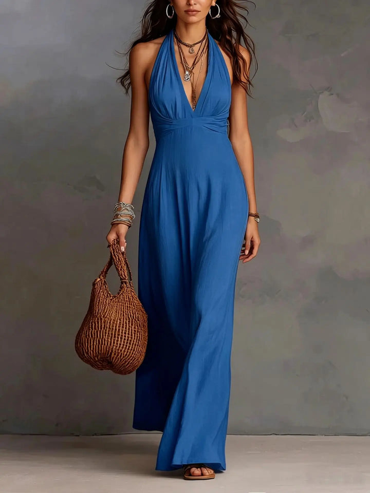Isabelle V-Neck Elegant Maxi Dress