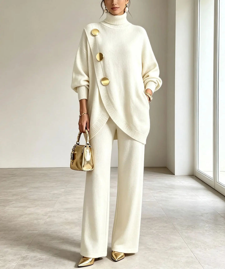 Solene Wrap Front Sweater Set