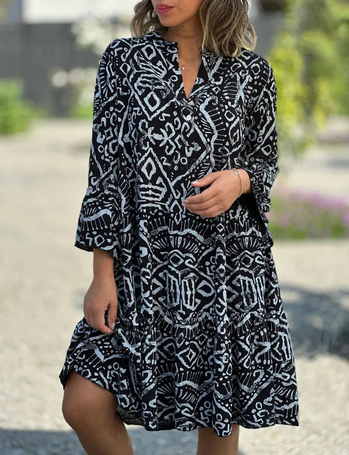 Marisol Geometric Midi Dress