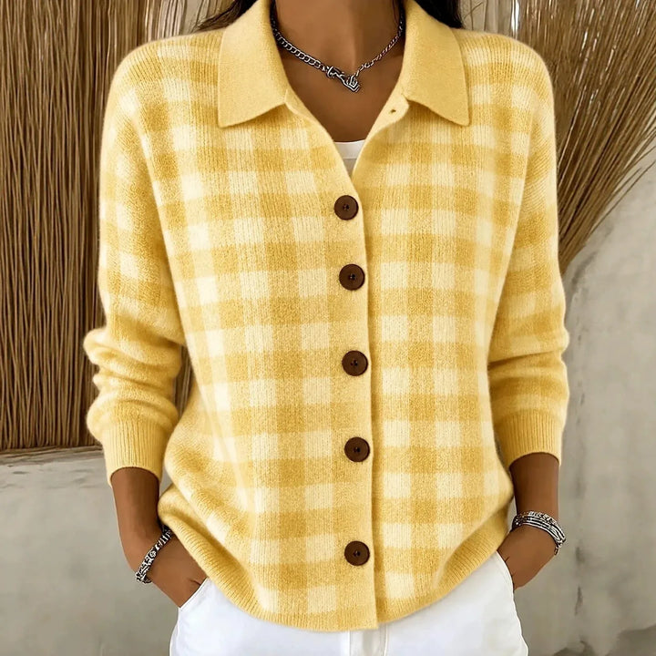 Margaux Plaid Button Cardigan
