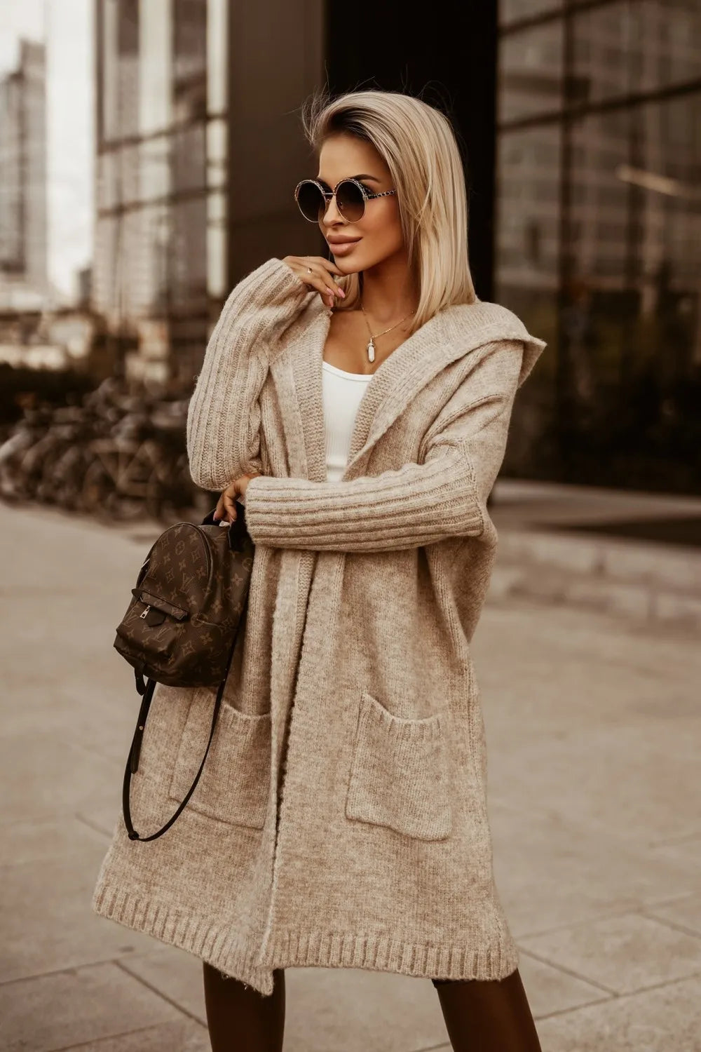 Merideth Hooded Longline Cardigan