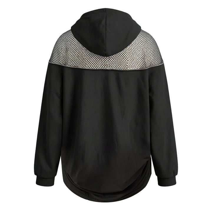 Amrita Fishnet Panel Hoodie