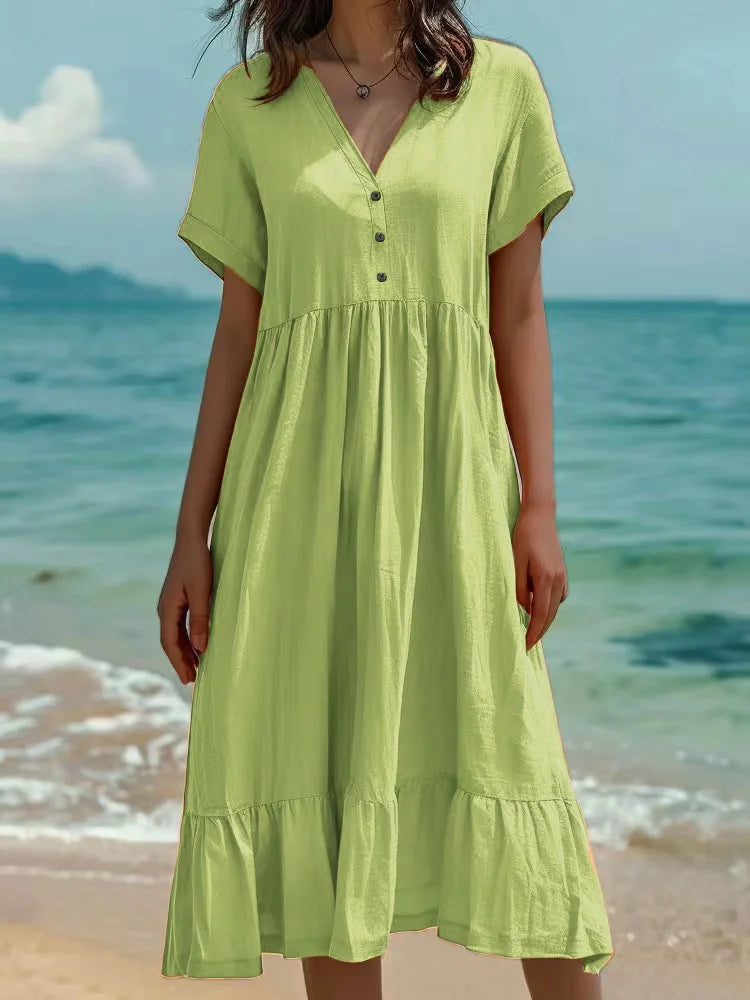 Deanna Button Front Maxi Dress