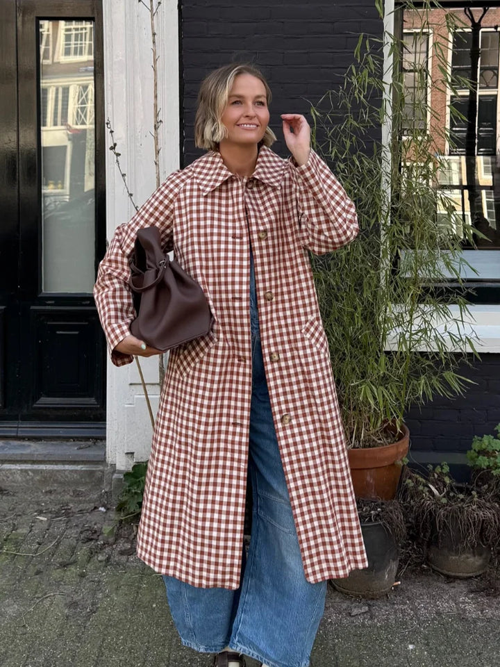 Rosamund Gingham Trench Coat
