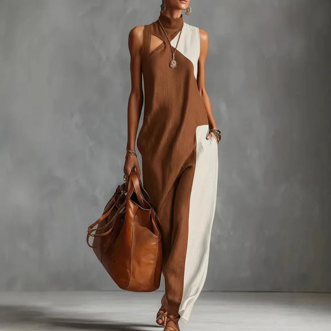Lysanne Color Block Maxi Dress