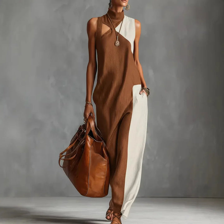 Lysanne Color Block Maxi Dress