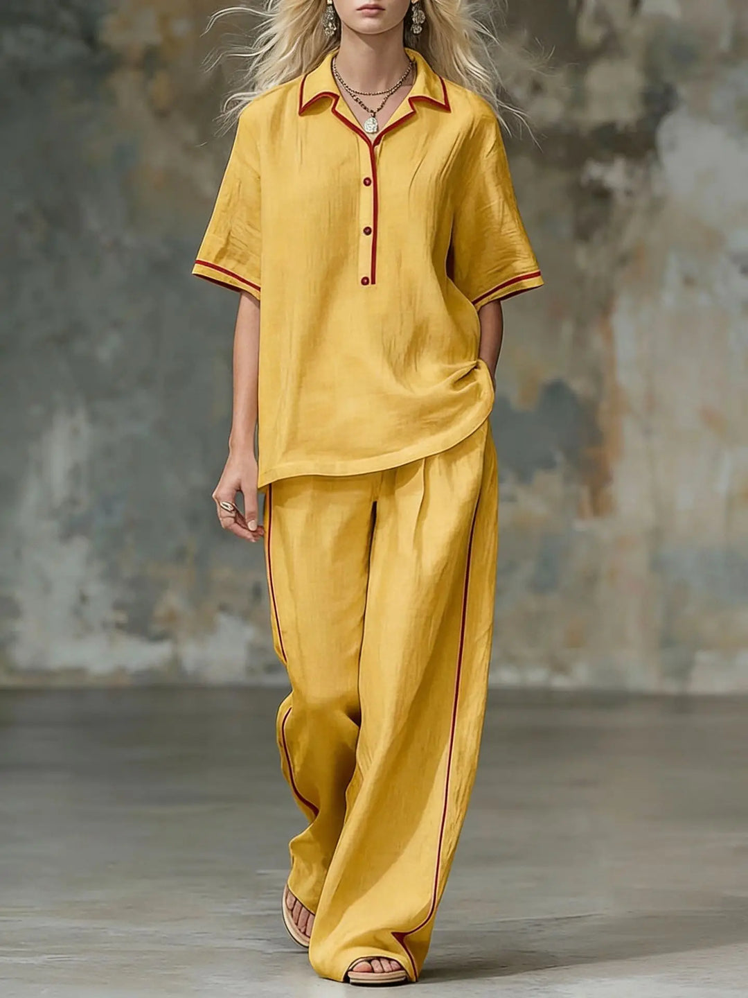 Margaux Relaxed Wide Leg Pant Set