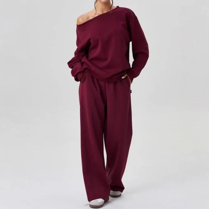 Delphine Off Shoulder Tracksuit Set