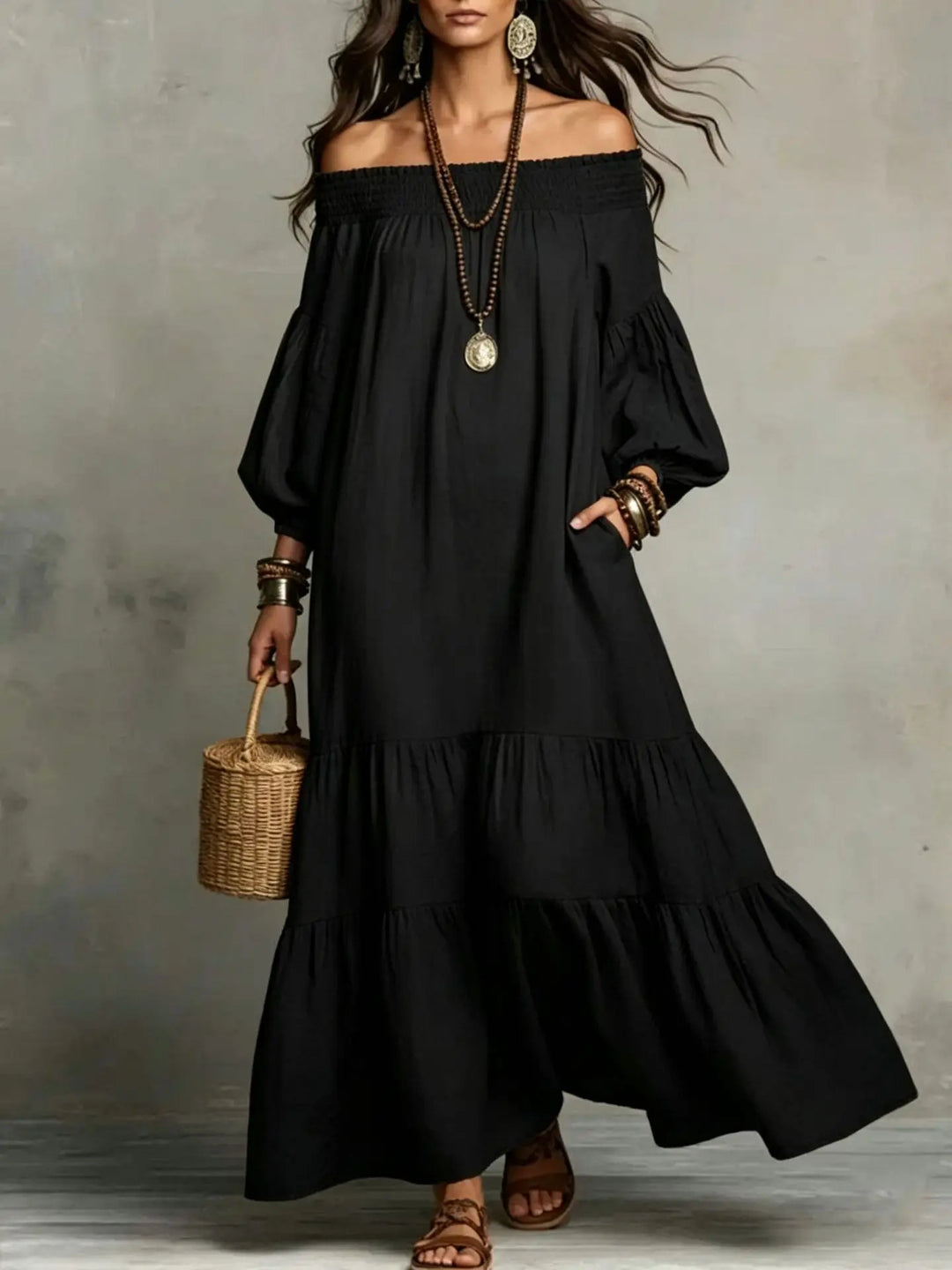 Valeria Off Shoulder Maxi Dress