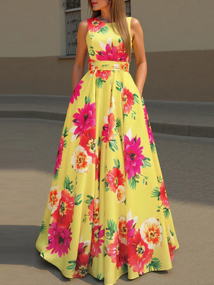 Rosamira Elegant Sleeveless Wedding Guest Maxi Dress