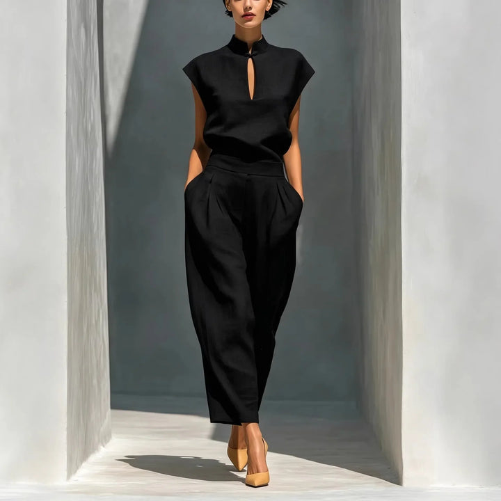 Hannah Modern Mandarin Collar Set