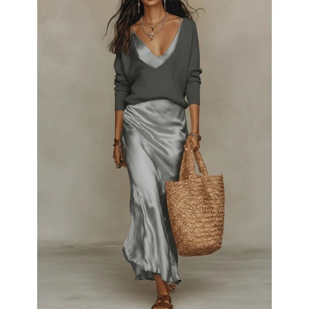 Denise Silk Skirt Set