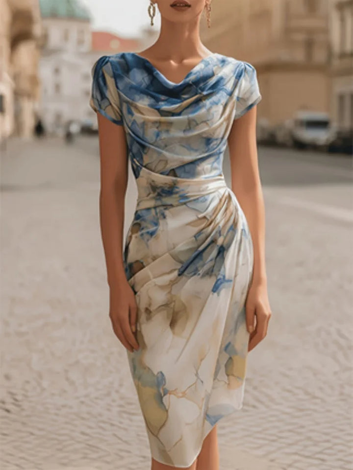 Aleena Cowl Neck Midi Dress