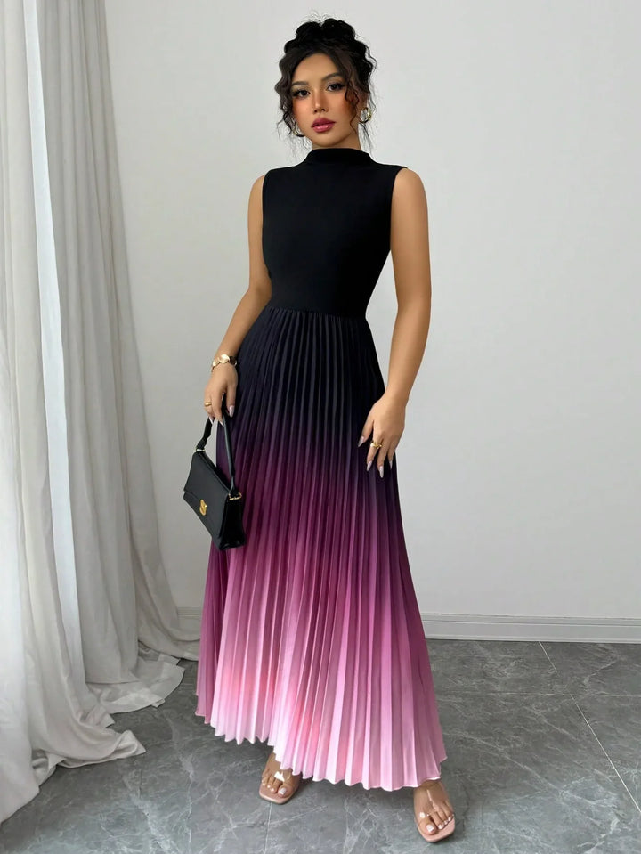 Zenaida Pleated Maxi Wedding Guest Dress
