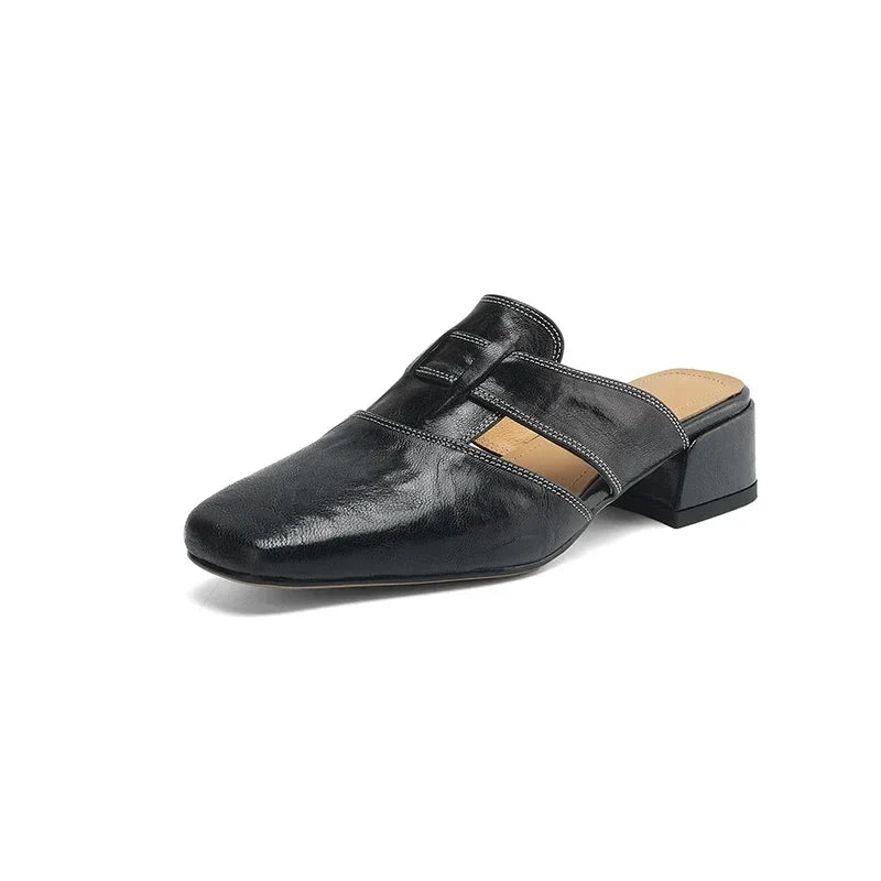 Megan Genuine Leather Mules