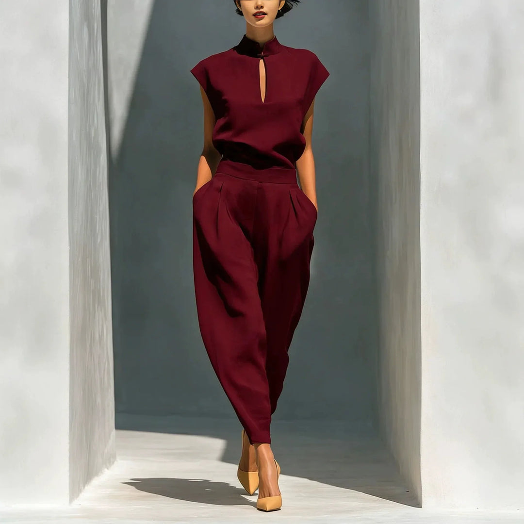 Hannah Modern Mandarin Collar Set