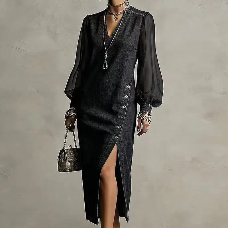 Ashlynn Denim Maxi Dress