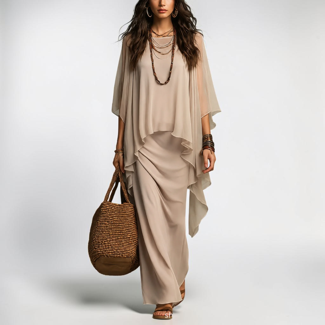 Adelaide Chiffon Overlay Two Piece Set
