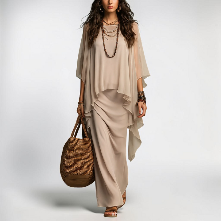 Adelaide Chiffon Overlay Two Piece Set