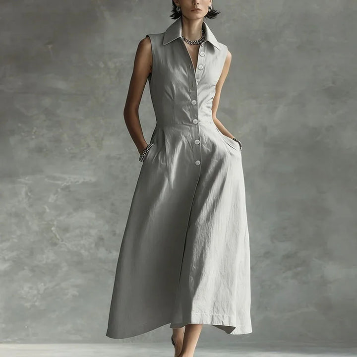 Renata Sophisticated Shirt Maxi Dress